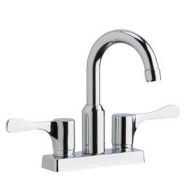 4" Centerset Exposed Deck Mount Faucet With Arc Spout And 4" Lever Handles, LKD24898BHC