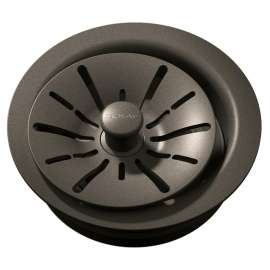 Quartz Perfect Drain 3-1/2" Polymer Disposer Flange With Removable Basket Strainer And Rubber Stopper Chestnut, LKPDQD1CN