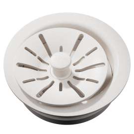Quartz Perfect Drain 3-1/2" Polymer Disposer Flange With Removable Basket Strainer And Rubber Stopper Ricotta, LKPDQD1RT