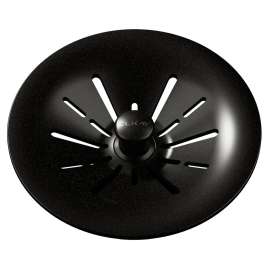 Quartz Perfect Drain 3-1/2" Removable Polymer Basket Strainer And Rubber Stopper Caviar, LKPDQSCA