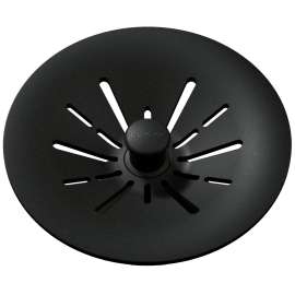 Quartz Perfect Drain 3-1/2" Removable Polymer Basket Strainer And Rubber Stopper Charcoal, LKPDQSCH