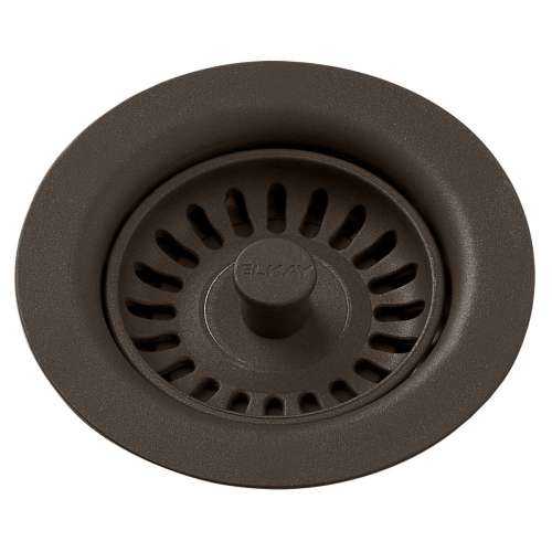 Polymer Drain Fitting With Removable Basket Strainer And Rubber Stopper Chestnut, LKQS35CN