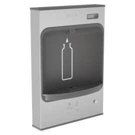 Ezh2O Mechanical Bottle Filling Station Surface Mount Battery Powered Filtered Non-Refrigerated Stainless, LMASMB