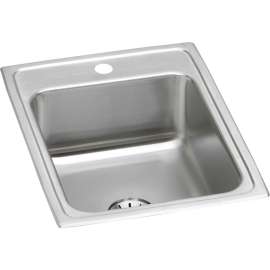 Lustertone Classic Stainless Steel 17" X 22" X 7-5/8" 1-Hole Single Bowl Drop-In Sink With Perfect Drain(R), LR1722PD1