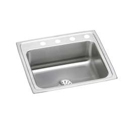 Lustertone Classic Stainless Steel 25" X 21-1/4" X 7-7/8" Mr2-Hole Single Bowl Drop-In Sink With Perfect Drain(R), LR2521PDMR2