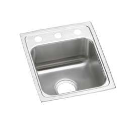 Lustertone Classic Stainless Steel 13" X 16" X 5" 2-Hole Single Bowl Drop-In Ada Sink, LRAD1316502