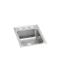 Lustertone Classic Stainless Steel 17" X 22" X 5-1/2" Mr2-Hole Single Bowl Drop-In Ada Sink, LRAD172255MR2