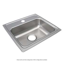 Lustertone Classic Stainless Steel 19" X 18" X 5-1/2" Os4-Hole Single Bowl Drop-In Ada Sink, LRAD191855OS4