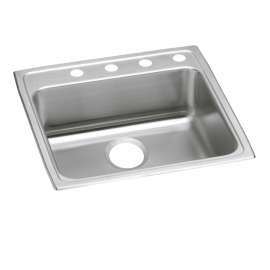 Lustertone Classic Stainless Steel 22" X 22" X 5" Mr2-Hole Single Bowl Drop-In Ada Sink, LRAD222250MR2