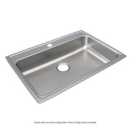 Lustertone Classic Stainless Steel 31" X 22" X 6-1/2" 3-Hole Single Bowl Drop-In Ada Sink, LRAD3122653