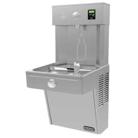 Ezh2O Bottle Filling Station With Single Cooler Filtered Refrigerated Vandal-Resistant Stainless 220V, LVRC8WS2K