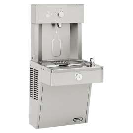 Ezh2O Vandal-Resistant Bottle Filling Station & Single Fountain Filtered Non-Refrigerated Stainless, LVRCDMWSK