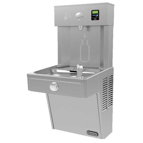 Ezh2O Bottle Filling Station With Single Cooler Filtered Non-Refrigerated Vandal-Resistant Stainless 220V, LVRCDWS2K