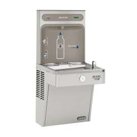Ezh2O Bottle Filling Station & Single High Efficiency Vandal-Resistant Cooler Filtered Refrigerated Stainless, LVRCGRN8WSK