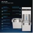 Elkay Pro Filtration Vandal-Resistant Connected Bottle Filling Station&Bilevel Ada Cooler Refrig Ultra-Cap Lead Rd Ss, LVRCTL8WSPRO