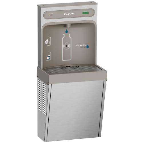 Ezh2O Refrigerated Surface Mount Bottle Filling Station Filtered 8Gph Stainless Steel, LZ8WSSSMC