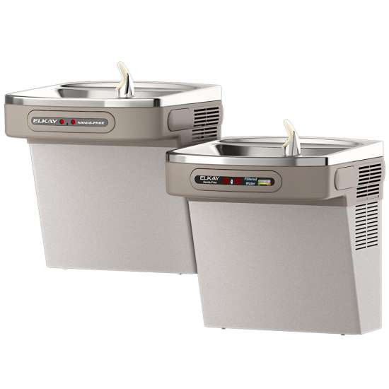 Dual Hands-Free Activation Bi-Level Ada Cooler Filtered Refrigerated Light Gray, LZOOSTL8LC