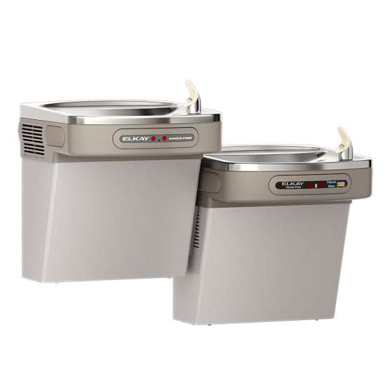Dual Hands-Free Activation Bi-Level Ada Cooler Filtered Refrigerated Light Gray, LZOOSTL8LC