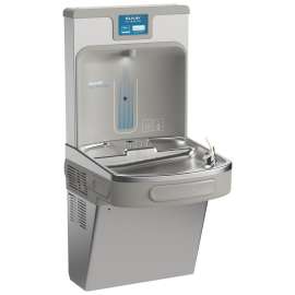 Enhanced Connected Bottle Filler & Single Ada Cooler Refrigerated Stainless High Capacity Lead Reduction Drop Down Wrapper, LZS8WSSP-W1