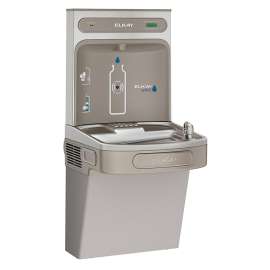 Ezh2O Bottle Filling Station With Single Ada Vandal-Resistant Cooler Filtered Non-Refrigerated Light Gray, LZSDWSVRLK