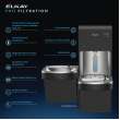 Elkay Pro Filtration Bottle Filling Station & Bi-Level Ada Cooler Refrig Ultra-Capacity Lead + Sediment Prefilter Bk, LZSTL8WSBPRO-FSR5