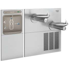 Ezh2O Bottle Filling Station & Swirlflo(R) Bi-Level Fountain High Efficiency Filtered Refrigerated Stainless, LZWS-SFGRN28K