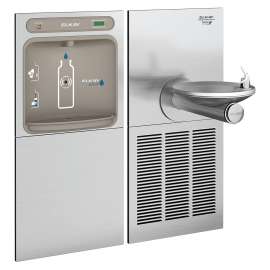 Ezh2O Bottle Filling Station & Swirlflo(R) Single Fountain High Efficiency Filtered Refrigerated Stainless, LZWS-SFGRN8K
