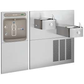 Ezh2O Bottle Filling Station & Soft Sides(R) Bi-Level Fountain Filtered Refrigerated Stainless, LZWS-SS28K