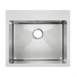 Stainless Steel 25" X 22" X 5 1/2" Drop-In Single Bowl Radiant Satin 18 Gauge 1-Hole Ada Sink, MFD1061