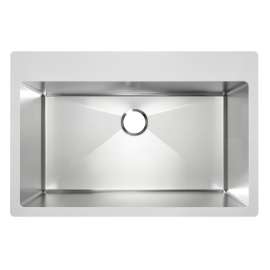 Stainless Steel 33" X 22" X 9" Drop-In Single Bowl Radiant Satin 18 Gauge 3-Hole Sink 10 Pk, MFD1083-10