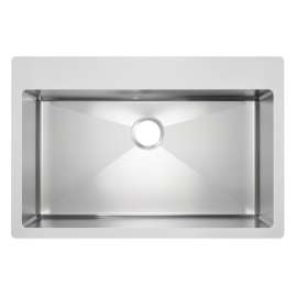 Stainless Steel 33" X 22" X 5 1/2" Drop-In Single Bowl Radiant Satin 18 Gauge 4-Hole Ada Sink 10 Pk, MFD1094-10