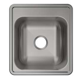Stainless Steel Sink 17" X 19" X 6-1/8" Drop-In Single Bowl 22 Gauge 2-Hole 50 Pk, MFV1022-50