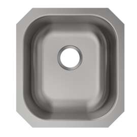 Stainless Steel Sink 16-1/2" X 18-1/4" X 5-1/2" Undermount Single Bowl 20 Gauge Pack Of 10, MFV105-10