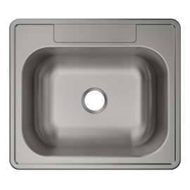 Stainless Steel Sink 25" X 22" X 8-1/16" Drop-In Single Bowl 20 Gauge 4-Hole 10 Pk, MFV1064-10