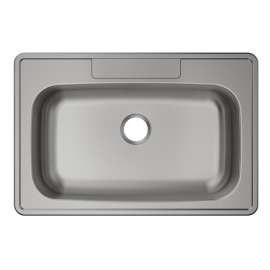 Stainless Steel Sink 33" X 22" X 5-1/2" Drop-In Single Bowl 20 Gauge 2 Faucet Holes Pack Of 10, MFV1112-10