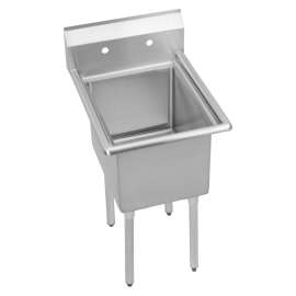 Dependabilt Stainless Steel 23" X 23-13/16" X 43-3/4" 18 Gauge One Compartment Sink With Stainless Steel Legs, S1C18X18-0X
