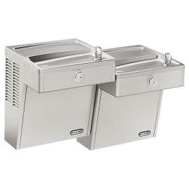 Wall Mount Vandal Resistant Bi-Level Ada Cooler Frost Resistant Non-Filtered Refrigerated Stainless, VRCTLFR8SC