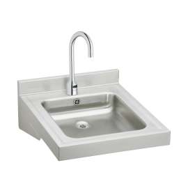 Sturdibilt Stainless Steel 19" X 23" X 4" Wall Hung Single Bowl Lavatory Sink Kit, WCLWO1923OSDSACC