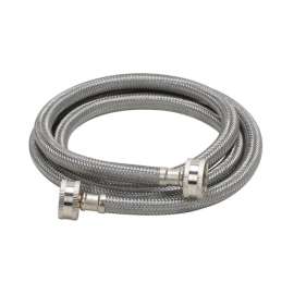Braided Stainless Steel 48-in Washing Machine Connector with 3/4-in Hose Fitting x 3/4-in Hose Fitting