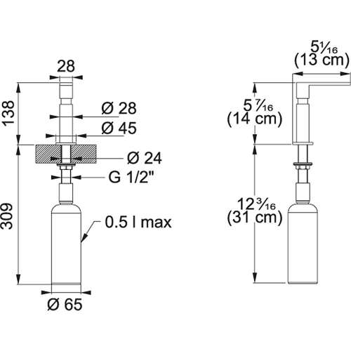 Square Soap Dispenser In Satin Nickel
