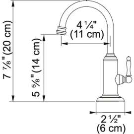 Farm House LB12100 Farm House Hot Water Faucet In Polished Chrome