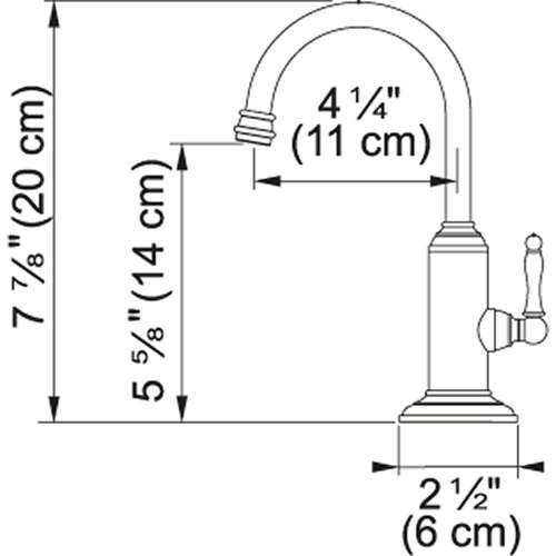 Farm House LB12100 Farm House Hot Water Faucet In Polished Chrome