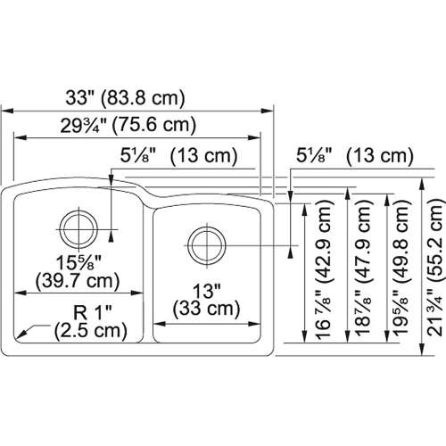 Ellipse Double-Bowl Undermount Sink In Granite Champagne