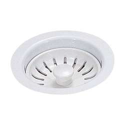 Strainer Basket Unit, Fits 3-1/2in Waste Opening in White