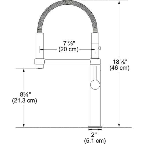 Pescara 360 Semipro Kitchen Faucet in Polished Chrome