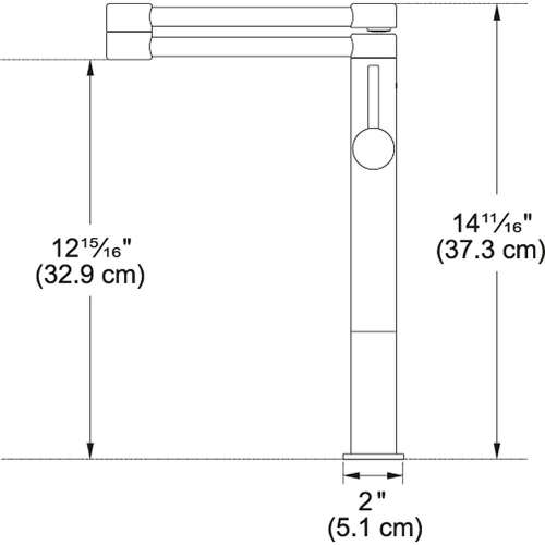 Pescara Potfiller Deck Mounted Kitchen Faucet in Polished Chrome