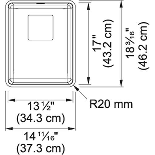 Pescara Um 14-in 18 Gauge Stainless Steel Single Kitchen Sink