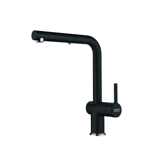 Franke Active 12.25-Inch Contemporary Single Handle Pull-Out Faucet In Onyx, Act-Po-Ony