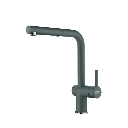 Franke Active 12.25-Inch Contemporary Single Handle Pull-Out Faucet In Stone Grey, Act-Po-Stg