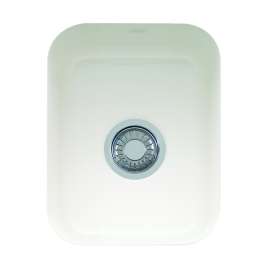 Franke Cisterna 14.38-In. X 17.12-In. White Undermount Single Bowl Fireclay Kitchen Sink, Cck110-13Wh